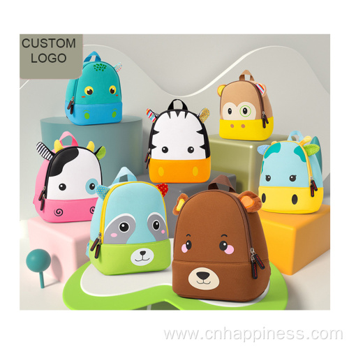 Neoprene Waterproof Cartoon Cute Animal Backpack Toddler Bag